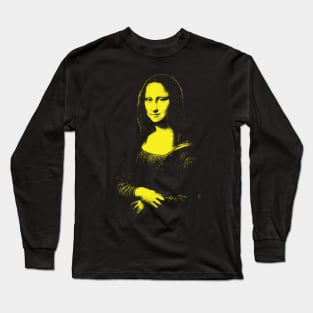 Bright Yellow Mono Color Mona Lisa Long Sleeve T-Shirt